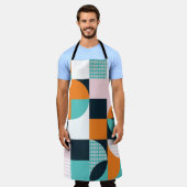 Tablier Géométrique Abstraite : Effet 3D coloré. (Porté)
