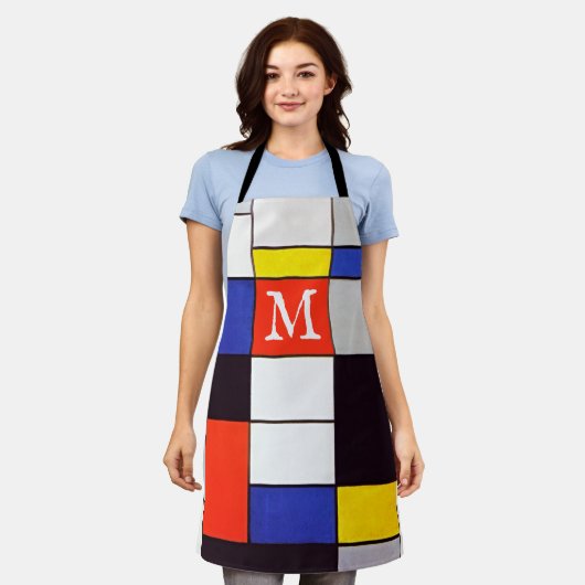 Tablier Géométrique Mondrian (Porté)
