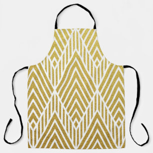 Tablier Géométrique or brillant sans couture motif