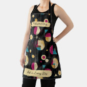 Tablier géométrique rétro Abstrait avec nom person (Insitu)