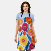 Tablier Gerbera colorée Daisies Floral (Porté)