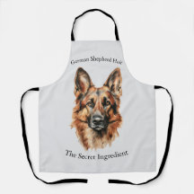 German Shepherd Drawing Portrait Apron