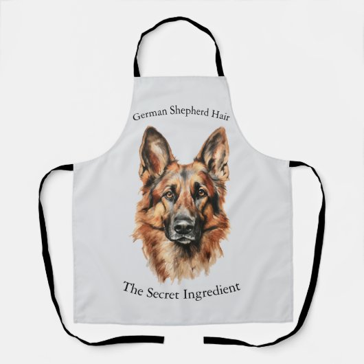 Tablier German Shepherd Drawing Portrait Apron (Recto)
