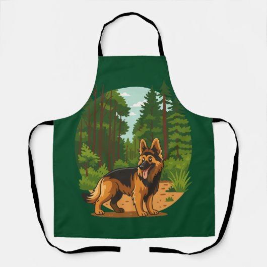 Tablier German Shepherd Forest Adventure Dog  (Recto)