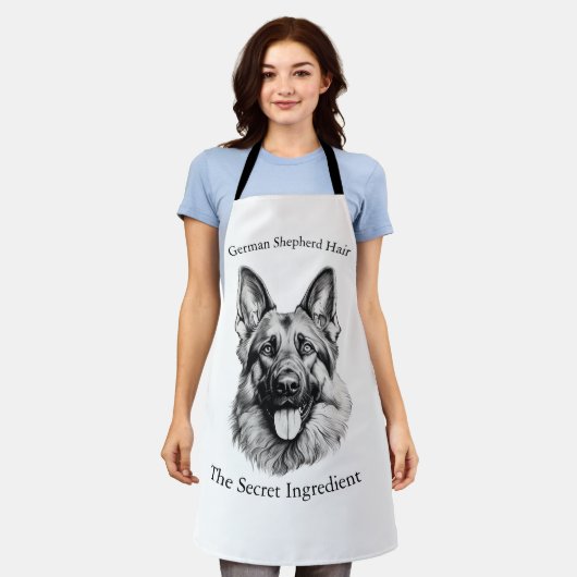 Tablier German Shepherd Hair the Secret Ingredient Apron (Porté)