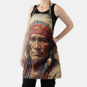Tablier Geronimo Portrait du chef guerrier indien (Insitu)