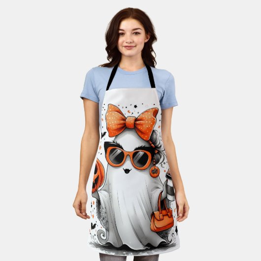 Tablier Ghost d'Halloween drôle (Porté)