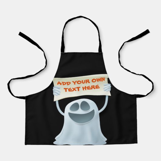 Tablier Ghost holding text (Recto)