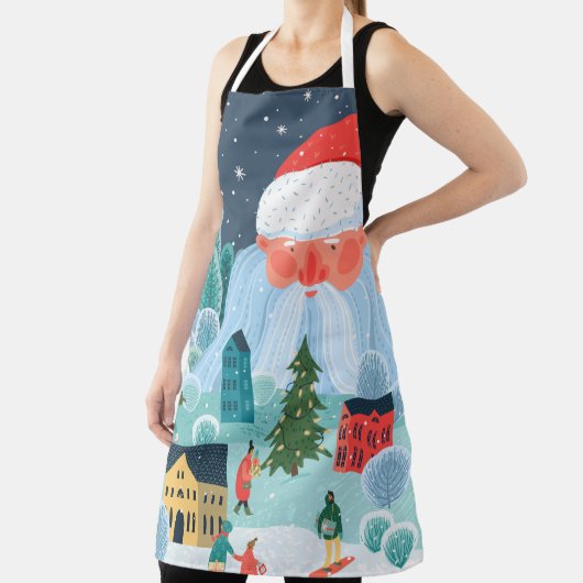 Tablier Giant Père Noël supervise la ville (Insitu)