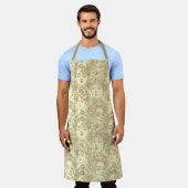 Tablier Gibson filles Victorian femme mode crème motif (Porté)