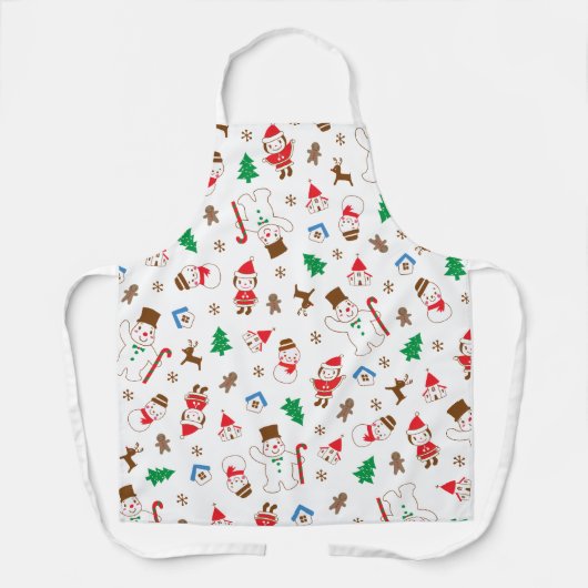 Tablier Gift cute Christmas holiday cookie family (Recto)