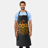 Tablier GiGi Citrouille Impression Léopard Tournesol Buffa (Porté)