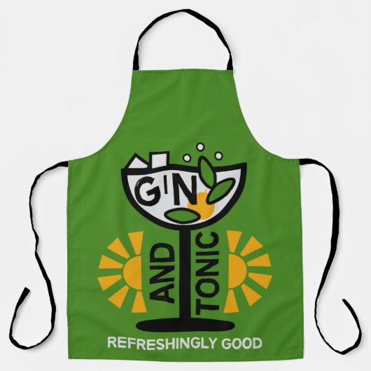 Tablier Gin vintage Et Art Tonique (Recto)