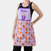 Tablier Gingerbread Pattern Grandma Gift Purple (Insitu)