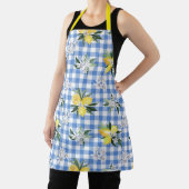 Tablier Gingham Bleu et Citron pour l'Été (Insitu)