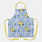 Tablier Gingham Bleu et Citron pour l'Été (Recto)