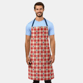 Tablier Gingham Patriotique de Style Américain (Porté)
