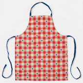 Tablier Gingham Patriotique de Style Américain (Recto)