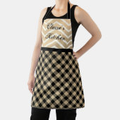 Tablier Gingham personnalisé Chevron Or Classique (Insitu)