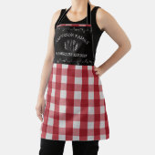 Tablier Gingham Rouge Campagne Rustique Tableau Noir (Insitu)