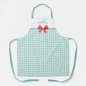 Tablier Gingham Vert Sarcelle (Recto)