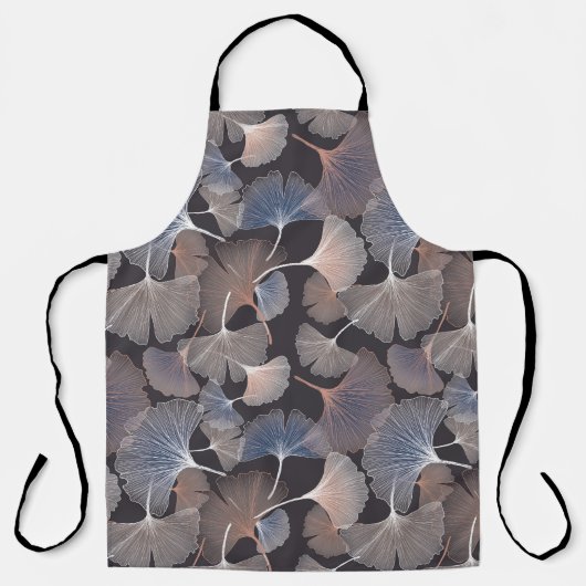 Tablier Ginkgo feuilles : élégant motif naturel. (Recto)
