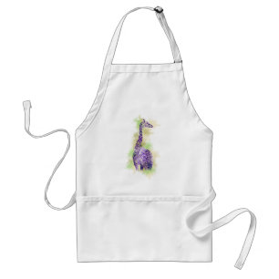 Tablier Girafe 1 d'aquarelle