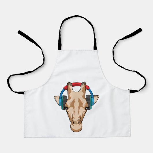 Tablier Girafe at Music with Headphone (Recto)