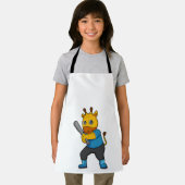 Tablier Girafe au baseball avec batte de baseball (Insitu)