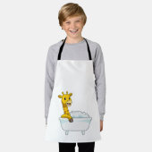 Tablier Girafe avec baignoire avec mousse (Porté)