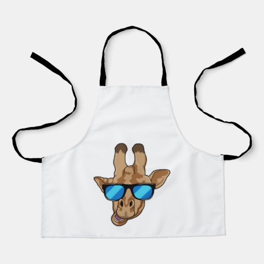 Tablier Girafe avec lunettes de soleil (Recto)