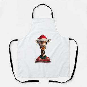 Tablier Girafe Avec Noël Chapeau Safari Noël Safari Xmas S