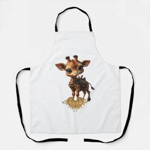 Tablier Girafe bébé en steampunk-dessin de style classique