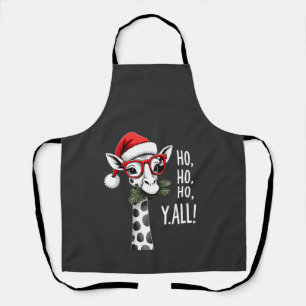 Tablier Girafe Mignonne Avec Chapeau De Père Noël Joyeux N
