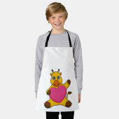 Tablier Giraffe au coeur (Porté)