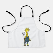 Tablier Giraffe en fermier avec Pitchfork (Recto)