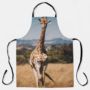 TABLIER GIRAFFE ENTOURÉ DE GRASS BROWN