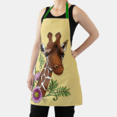Tablier Giraffe Fleurs de Portrait Jaunes (Insitu)
