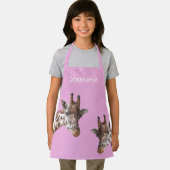 Tablier Giraffe Photos Personnalisé Enfants Nom Apron (Insitu)