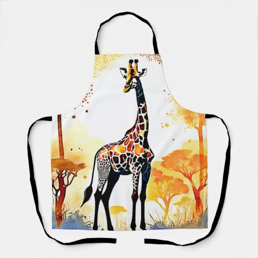Tablier Giraffe Savannah Art (Recto)