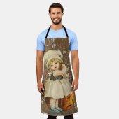 Tablier Girl Carving Apple Halloween (Porté)