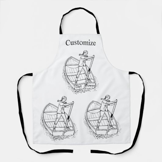 Tablier Girl Power Sculling Boat Thunder_Cove (Recto)