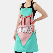 Tablier Girl Power : Slogan graphique mignon (Insitu)