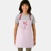 Tablier Girls Personalized Reindeer Initial T (Insitu)