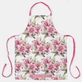 Tablier Girly Rose Fleur de Lys Fleurie  (Recto)