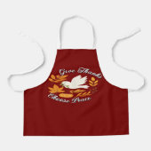 Tablier 'Give Thanks, Choose Peace' All-Over Print Apron (Recto)
