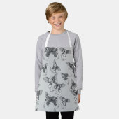 Tablier Gizmo | Motif noir et blanc (Porté)