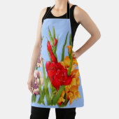 Tablier gladiolus fleurs imprimés (Insitu)