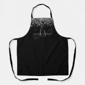 Tablier Glam Black Silver Parties scintillant Glam Nom du  (Recto)