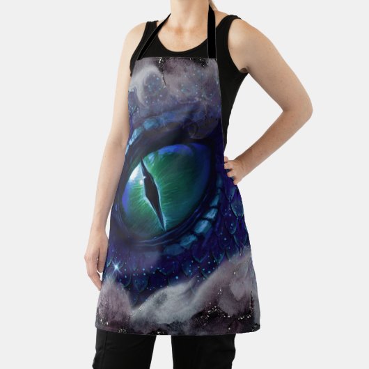 Tablier Glam Enk Gothique Bleu Dragon Médiéval (Insitu)